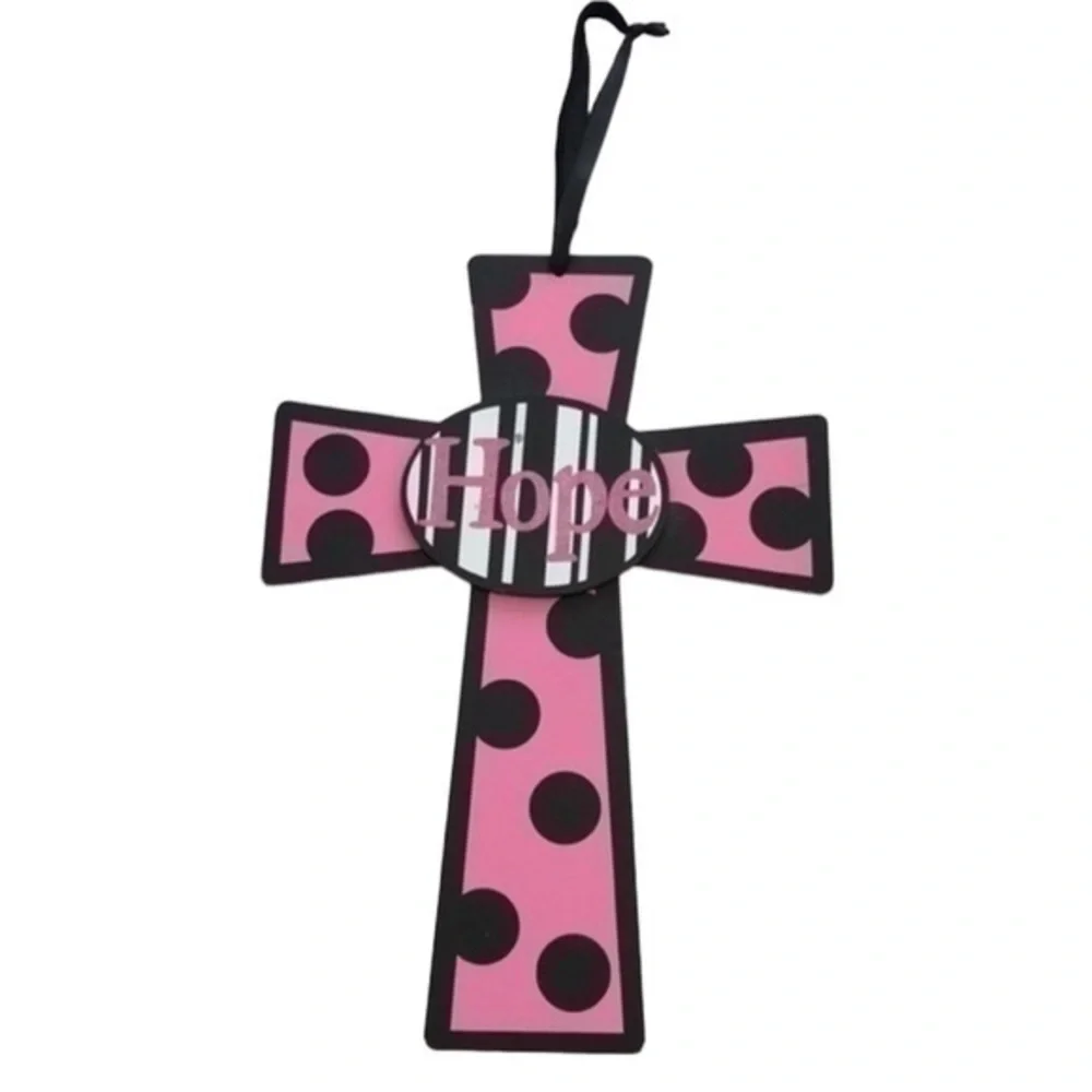 Polka Dot “HOPE” Cross